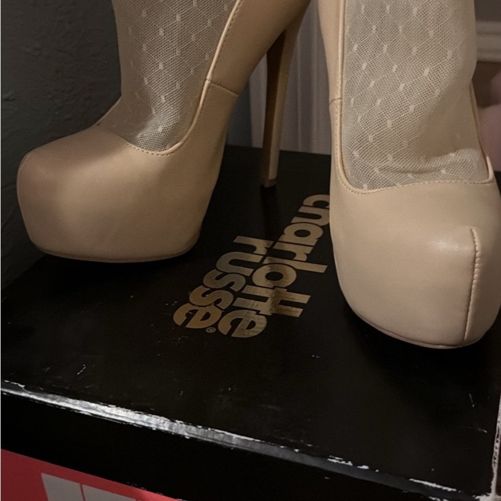 Charlotte Russe Nude Platform Heels